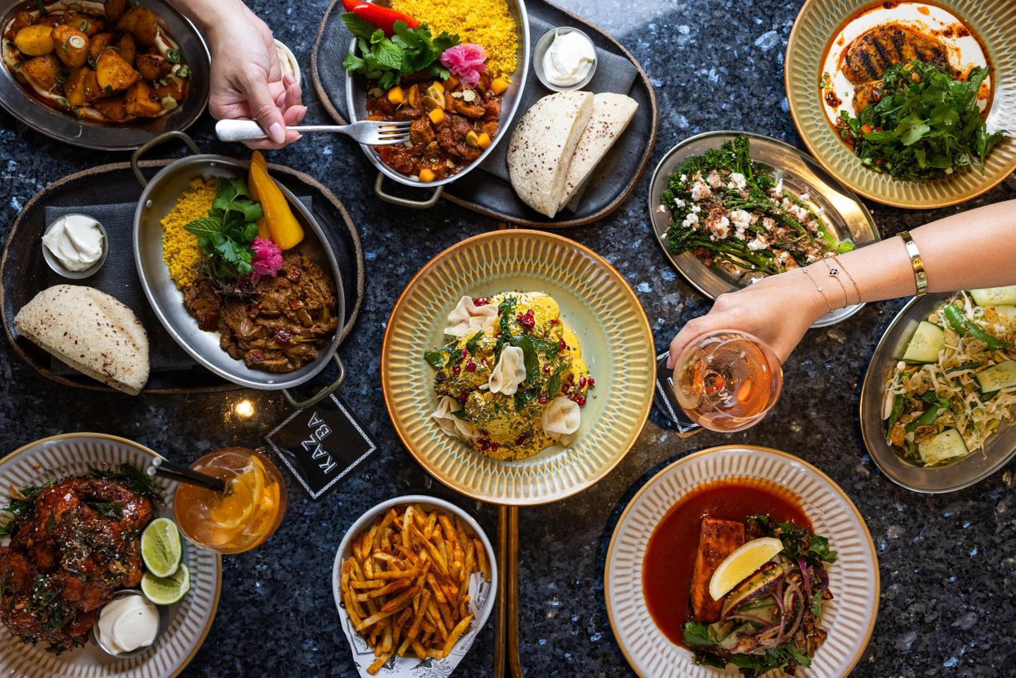 Ovolo The Valley Brisbane Eksteriør bilde A selection of dishes at KARN
